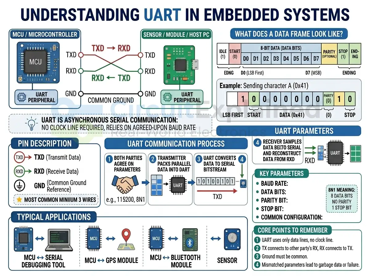 Understanding UART Communication in Embedded Systems: Complete Beginner's Guide