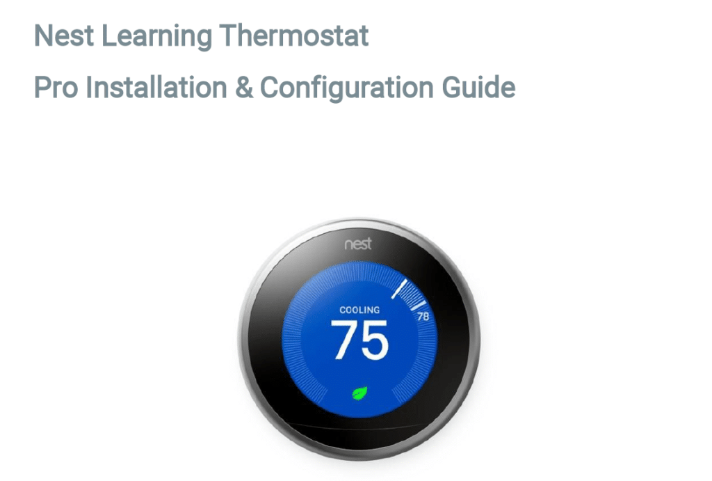 nest thermostat wiring diagram